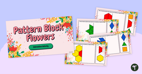 Go to Pattern Block Flowers Interactive teaching resource