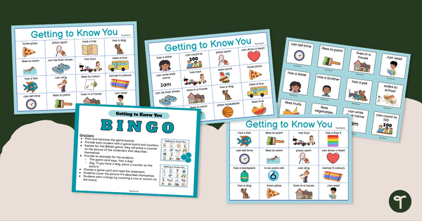 Go to Getting to Know You – Back to School Bingo teaching resource