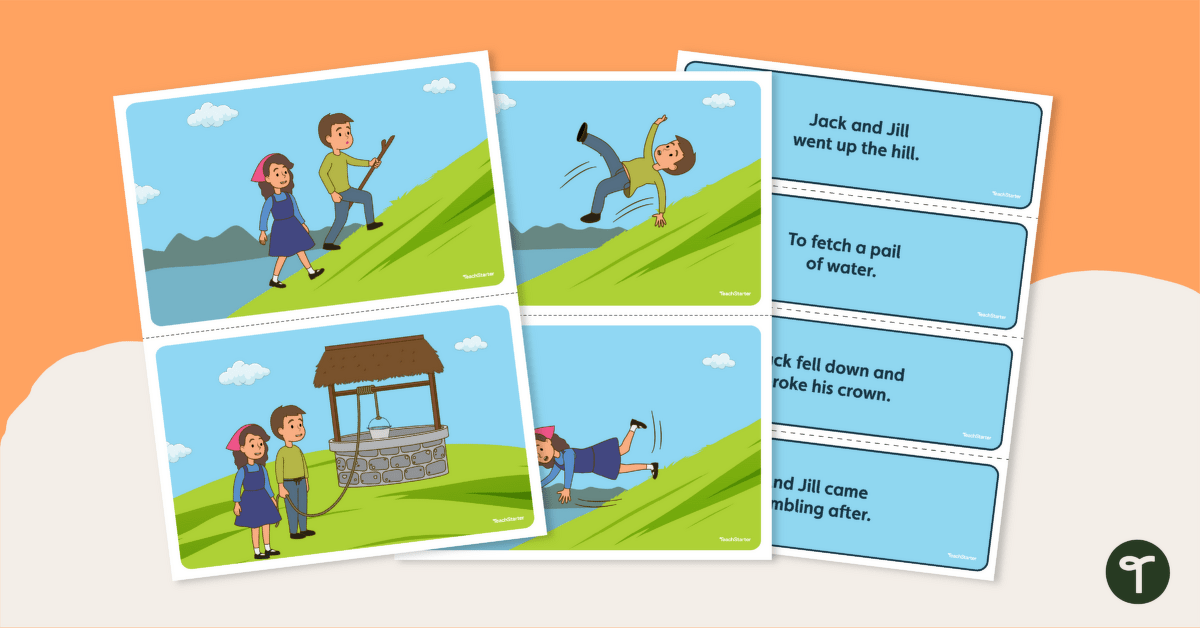 Jack and Jill Nursery Rhyme- Retell Activity Cards teaching resource