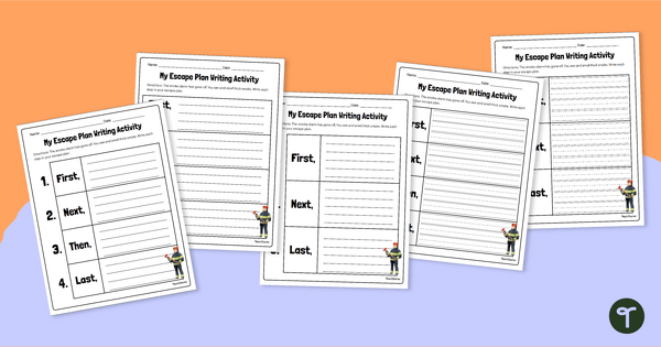 Go to My Fire Escape Plan Writing Activity teaching resource