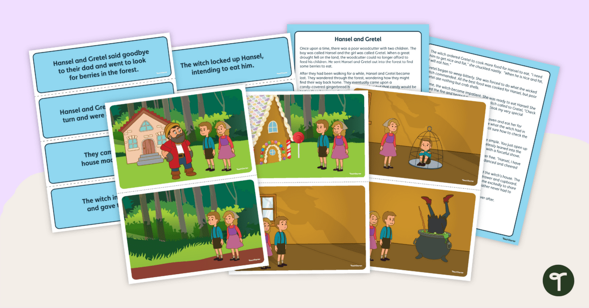 Hansel and Gretel Retelling Activity Cards teaching resource