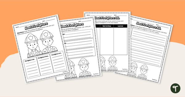 Go to All About Firefighters - Community Helper Worksheets teaching resource