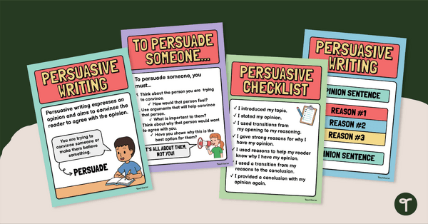 Go to Persuasive Writing Poster Set teaching resource