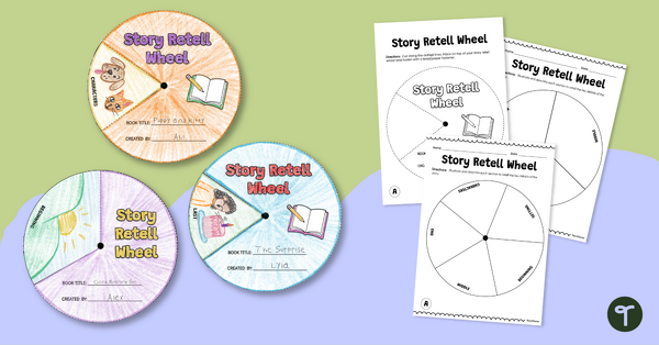 Go to Retelling Stories Wheel Template teaching resource