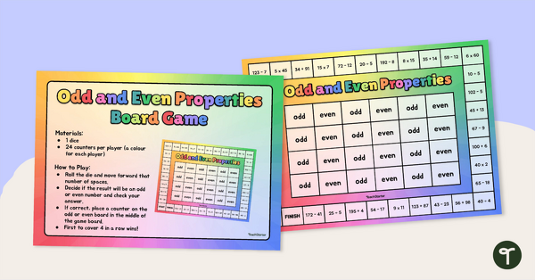 Go to Odd and Even Properties Board Game teaching resource