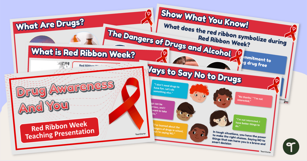 Drug Awareness and You - Red Ribbon Week Teaching Slides teaching resource