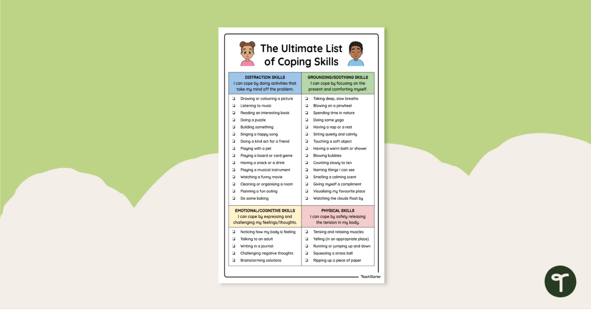 The Ultimate List of Coping Skills teaching resource