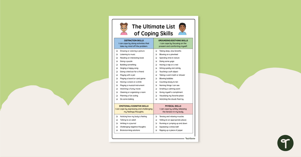 Go to The Ultimate List of Coping Skills teaching resource