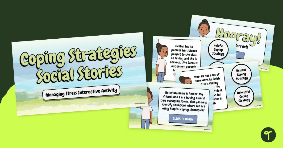 Managing Stress Social Stories Interactive Activity teaching resource