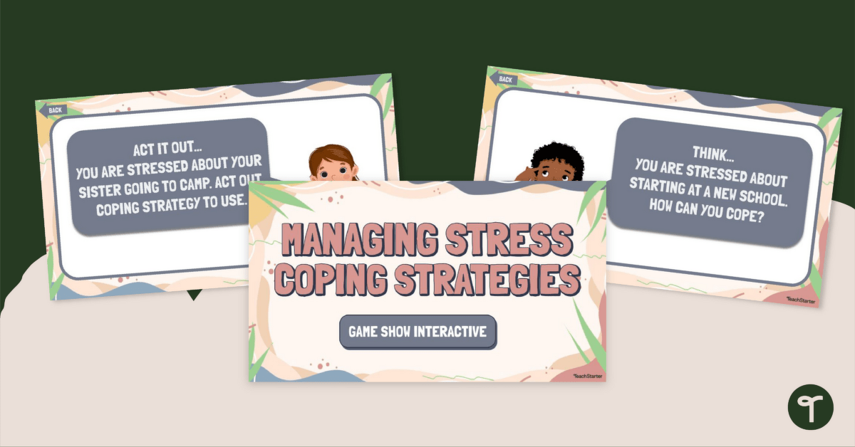 Managing Stress Game Show Interactive teaching resource