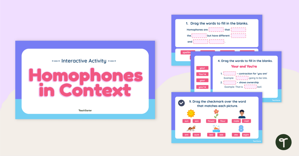 Homophones in Context – Interactive Activity teaching resource
