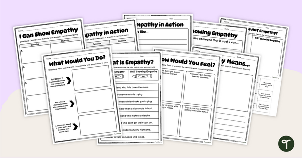 Go to Empathy Worksheet Pack teaching resource