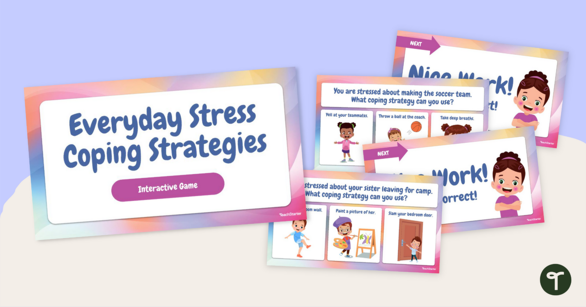 Everyday Stress Coping Strategies Interactive Game teaching resource