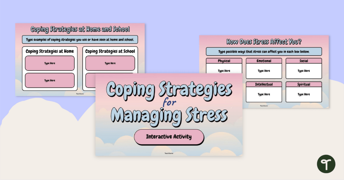 Managing Stress (Coping Strategies) Interactive Activity teaching resource
