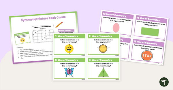 Go to Symmetry Picture Task Cards teaching resource