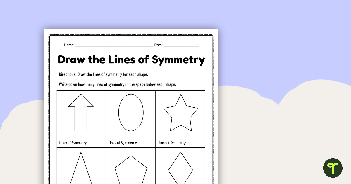 2D Shape Symmetry Drawing Activities - Primary Resources