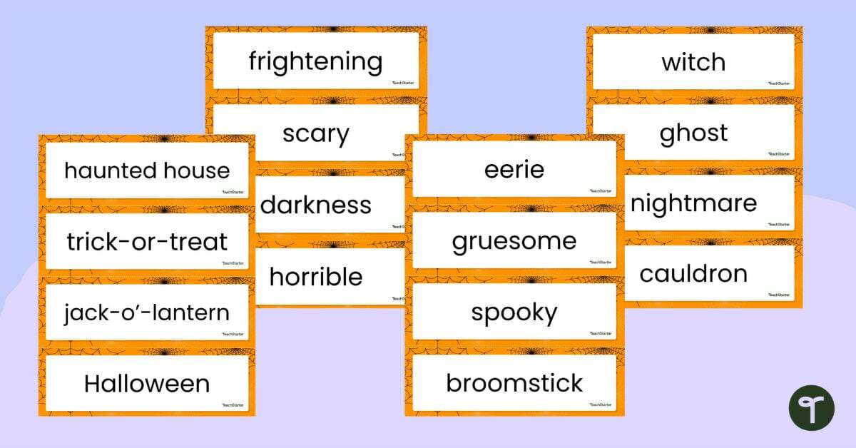 Halloween Word Wall Vocabulary teaching resource