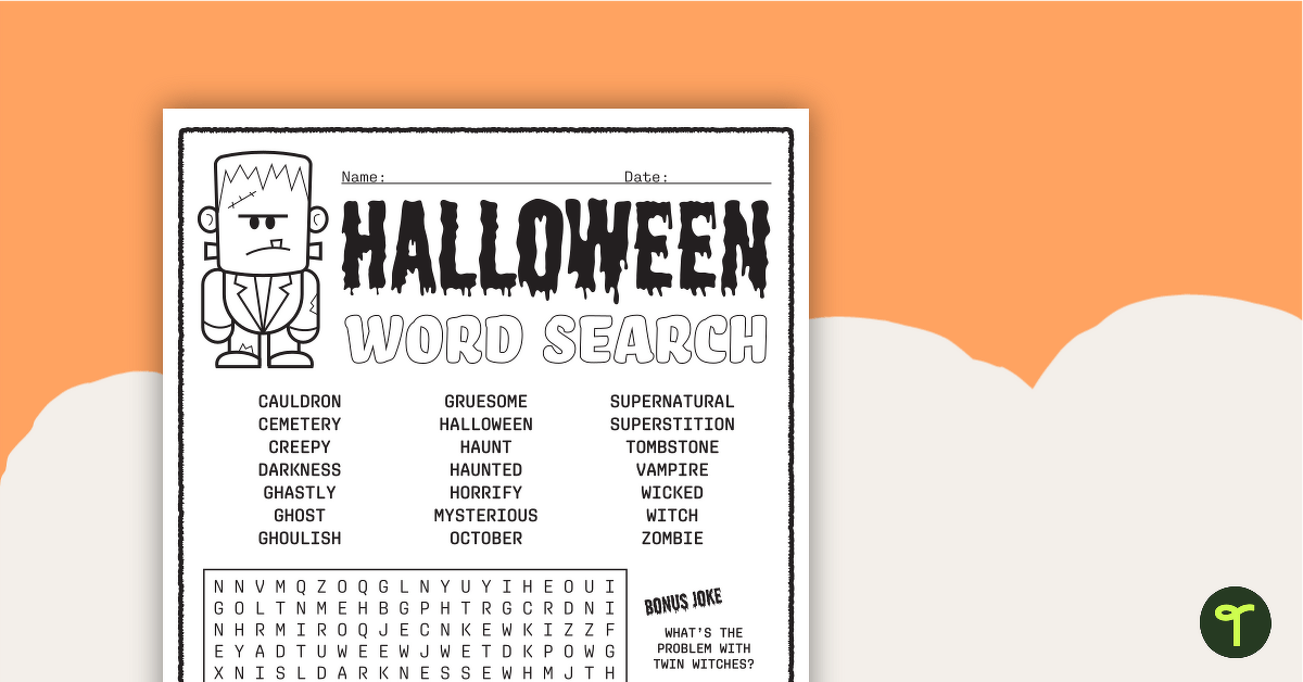 Halloween Word Search – Key Stage 2 teaching resource