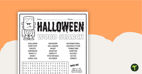 Image of Halloween Word Search – Key Stage 2