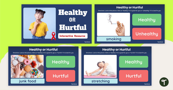 Go to Healthy or Hurtful? Interactive Drug Awareness Game teaching resource