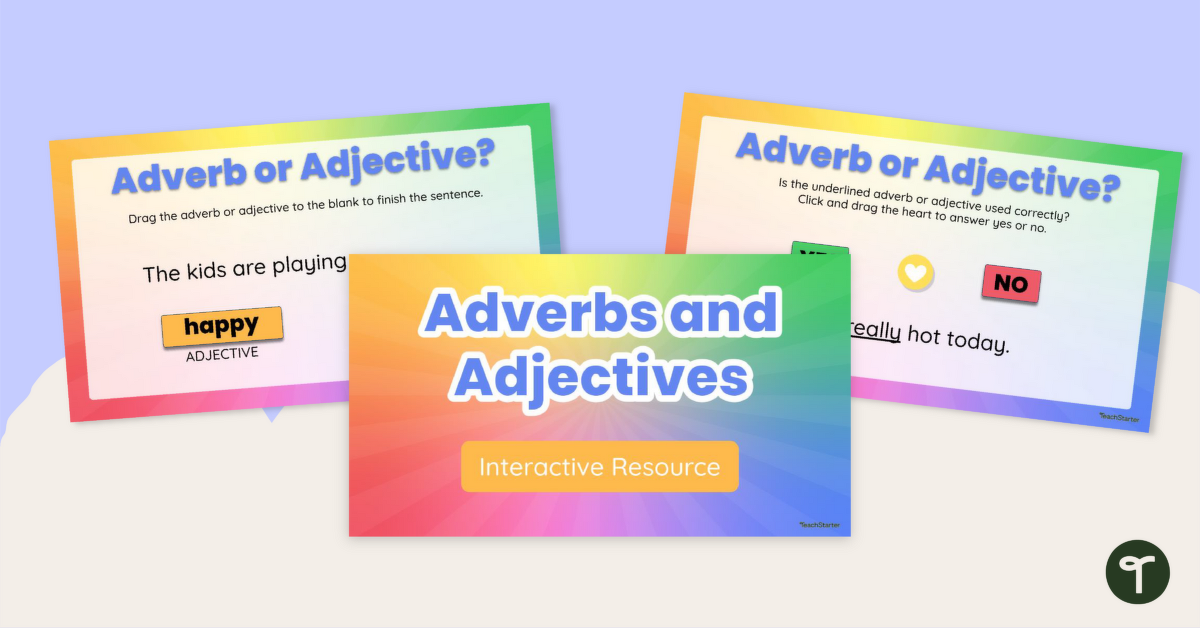 Adverbs and Adjectives Interactive Activity teaching resource