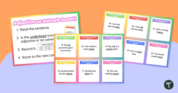 Go to Adjective and Adverb Scoot Game teaching resource