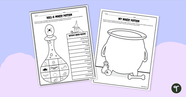 Go to 1st Grade Halloween Addition Game - Roll-a-Potion teaching resource