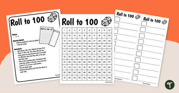 Go to Roll to 100 Odd and Even Game teaching resource