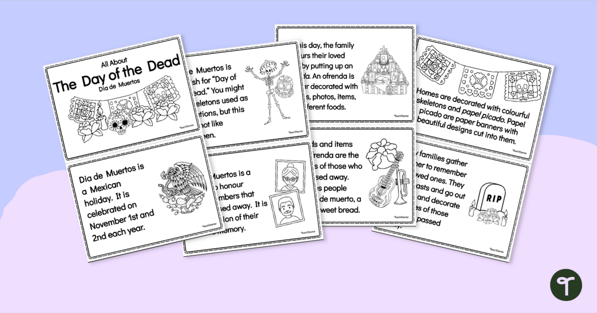 Printable Day of the Dead Book for Kids teaching resource