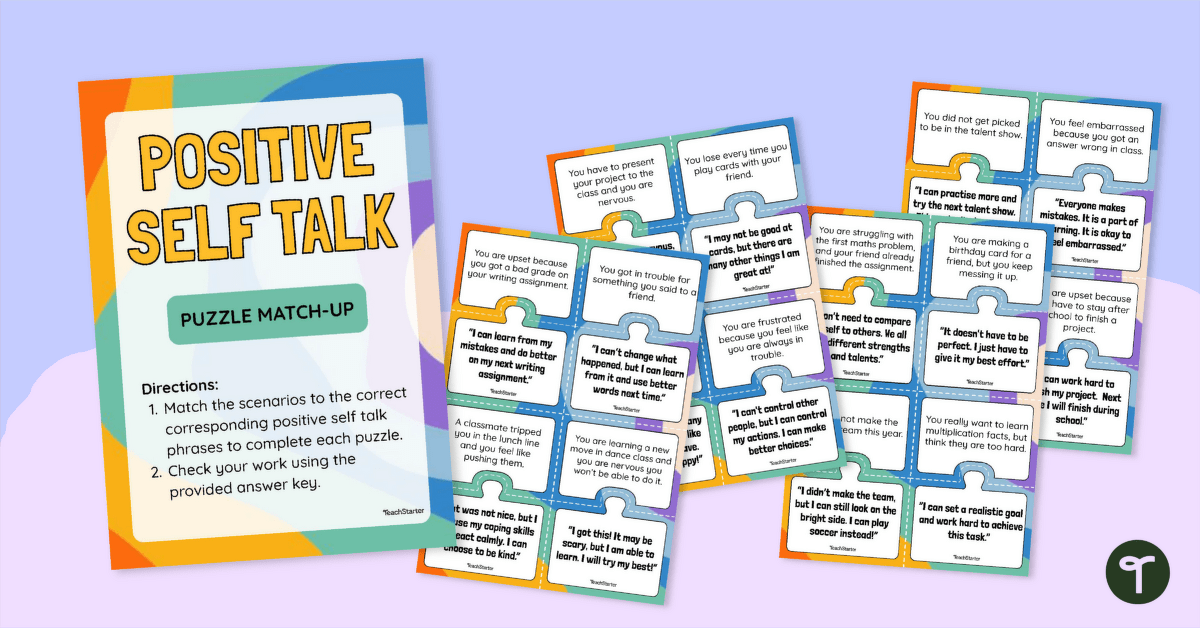 Positive Self Talk Match-Up teaching resource