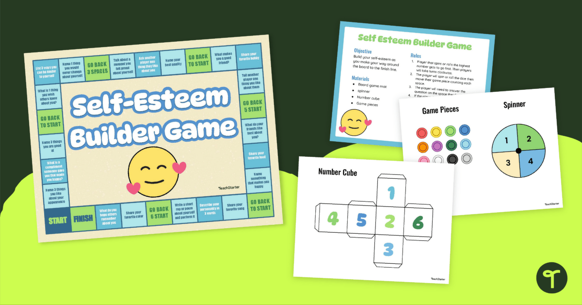 Self-Esteem Builder Board Game teaching resource