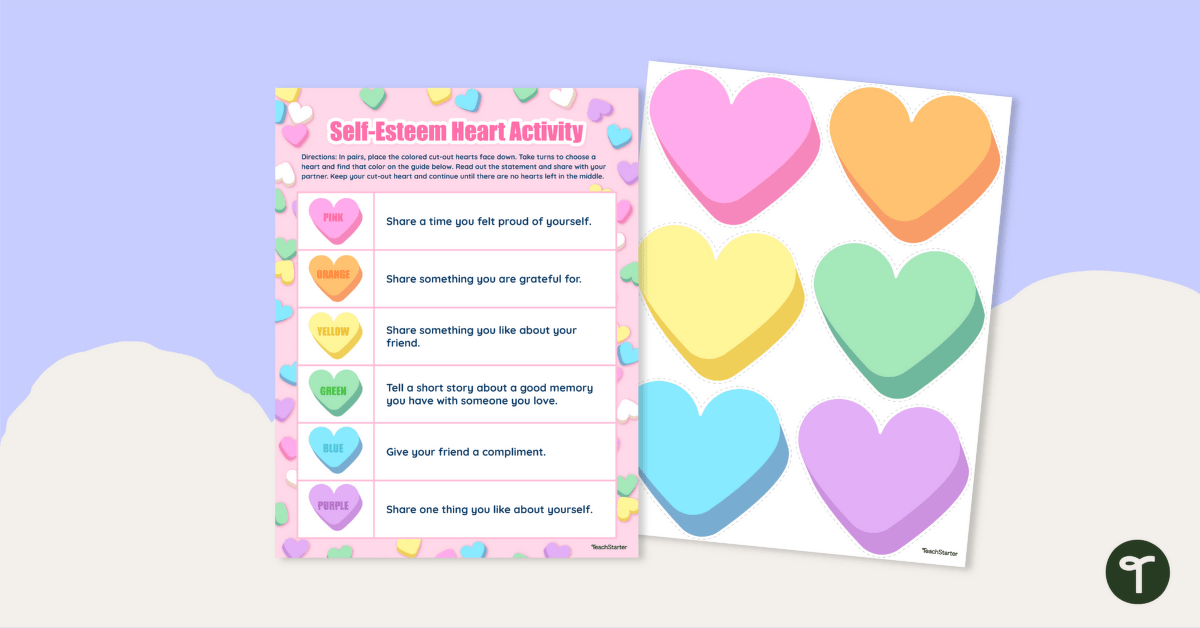 Self-Esteem Heart Activity teaching resource