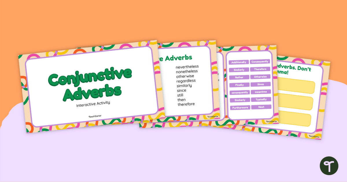 Conjunctive Adverb Interactive Activity teaching resource