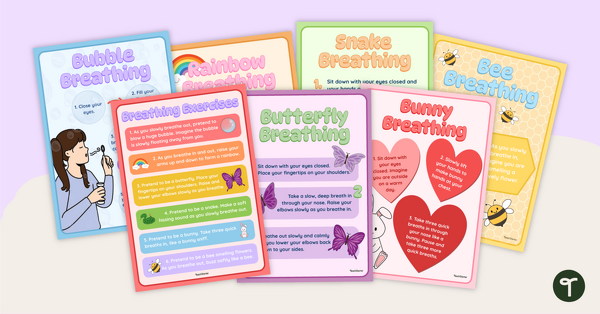 Go to Mindful Breathing Exercises Posters teaching resource