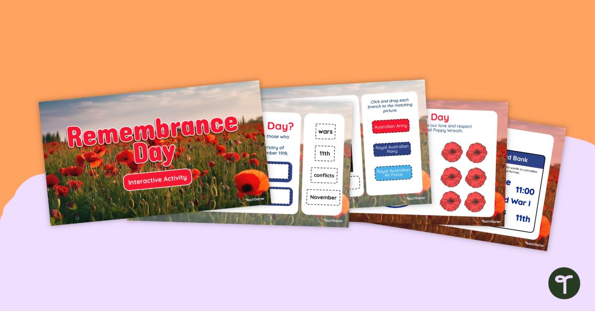 What is Remembrance Day? Activity Slides teaching resource