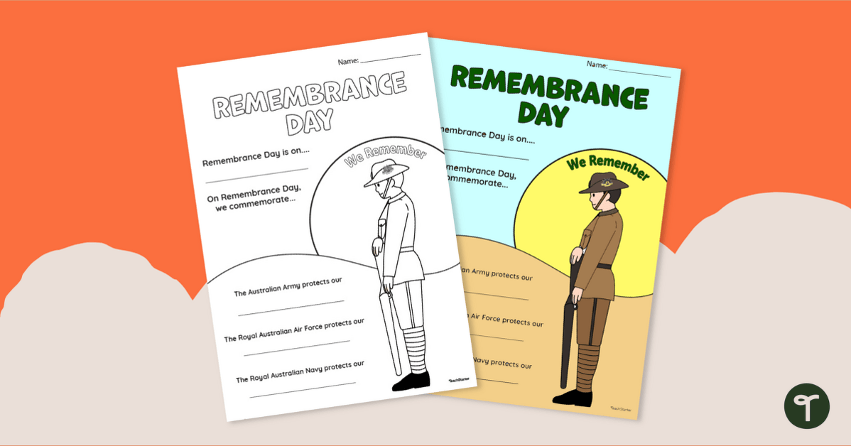 Remembrance Day Poster Template teaching resource