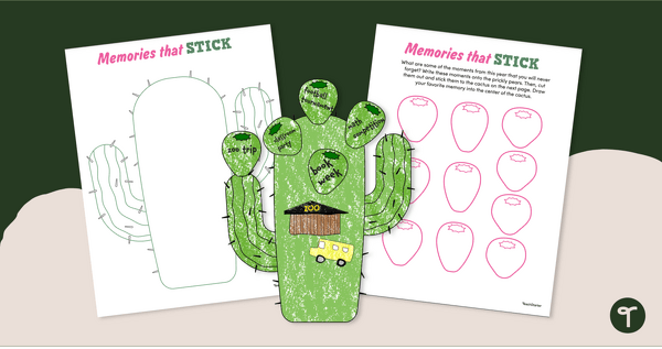 Go to End of Year Cactus Craft - Memories That Stick teaching resource