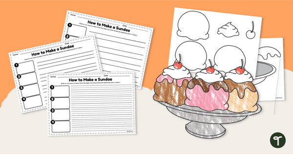 Go to Procedural Writing Activity - How to Make a Sundae teaching resource