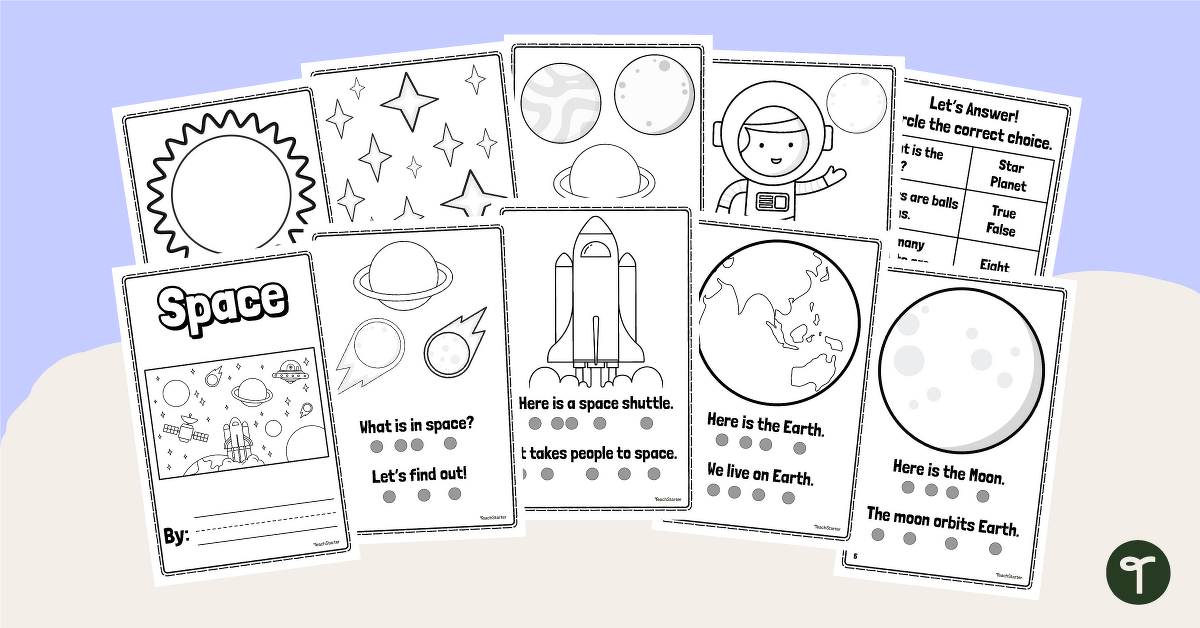 Printable Space Book - Leveled Reader teaching resource