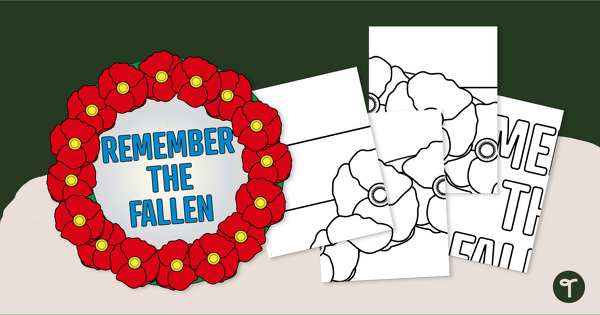 Go to Remembrance Day Art - Group Colouring Poster teaching resource