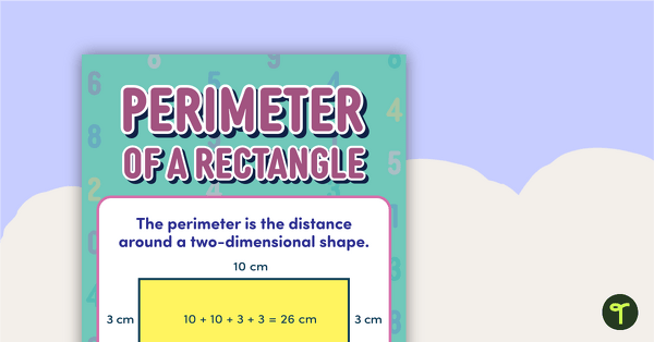Go to Finding the Perimeter of a Rectangle Poster teaching resource