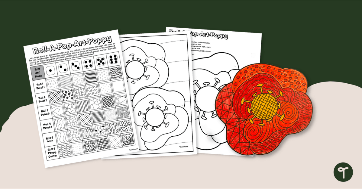 Poppy Craft - Pop Art Template teaching resource
