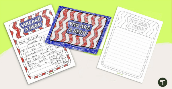 Image of You Are a Hero - Greeting Card and Letter Template