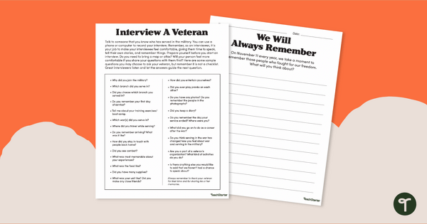 Go to Veterans Day Worksheets teaching resource