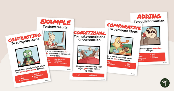 Go to Text Connectives Posters for Lower Primary Students teaching resource