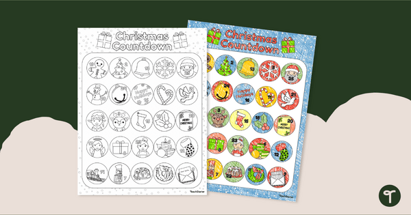 Go to Christmas Calendar - Advent Coloring Pages teaching resource