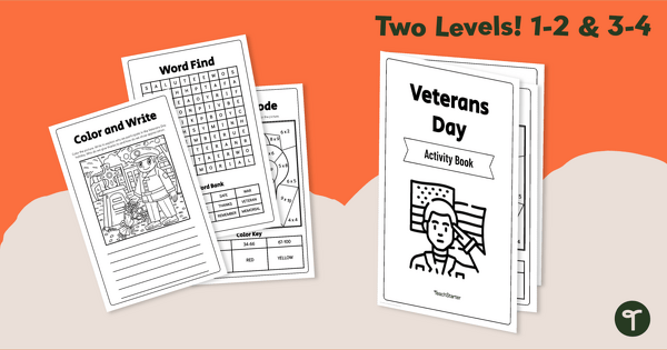 Go to Veterans Day Activity Book - Printable Puzzles and Games teaching resource
