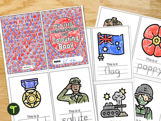 My Little Remembrance Day Colouring Book teaching resource