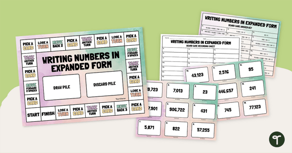 Go to Writing Numbers in Expanded Form Board Game teaching resource