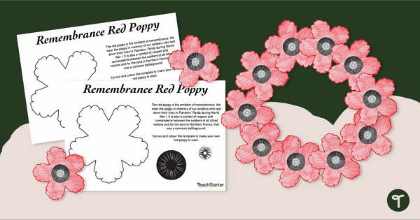 Go to Red Poppy Template teaching resource